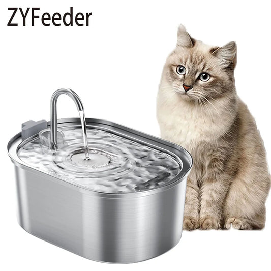 Stainless Steel Smart Cat Water Fountain 3.2L