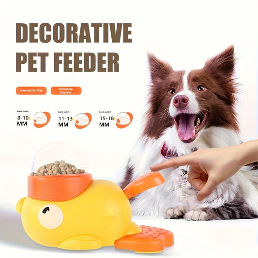 Duck-Shaped Slow Feeder Dog Bowl Snack Dispenser
