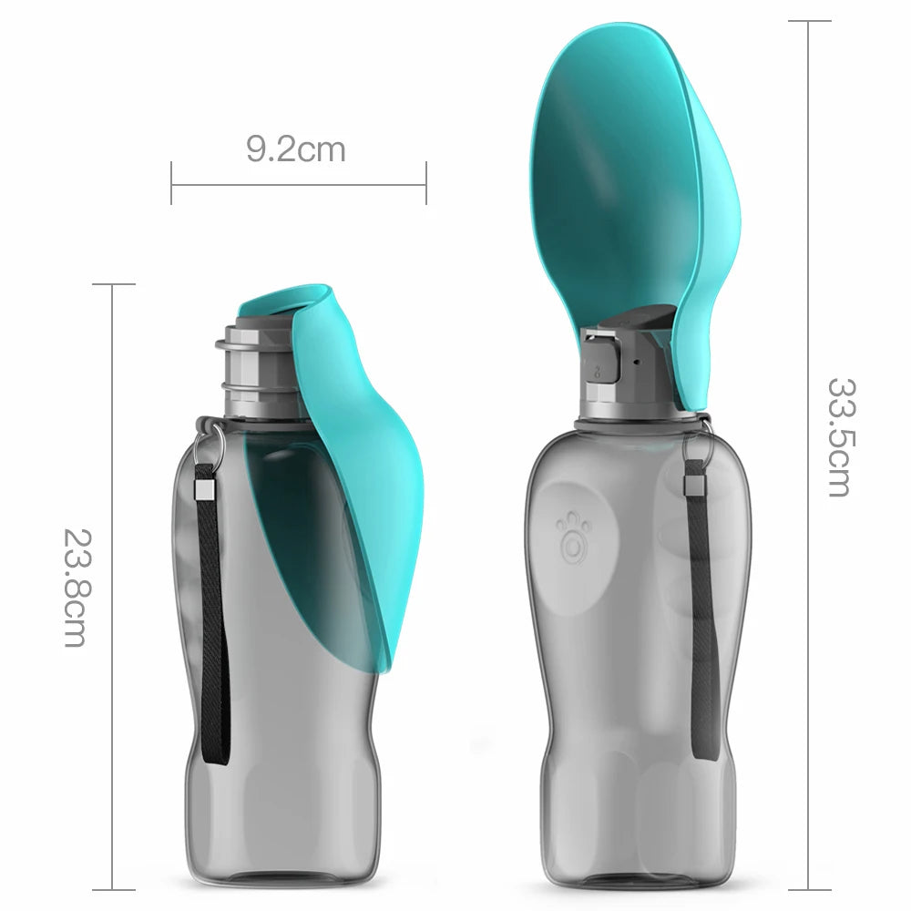 800 ml Portable Dog Water Bottle With Feeder Bowl